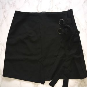 Black mini skirt